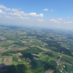 Flugwegposition um 09:37:24: Aufgenommen in der Nähe von Gemeinde Ungenach, Österreich in 1128 Meter